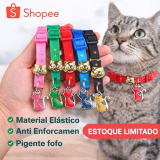 Conj 3 Coleiras Gato Ajustável Elástica Anti Enforcamento Pingente Fofo Segurança Pet Cores Variadas em Oferta na Shopee