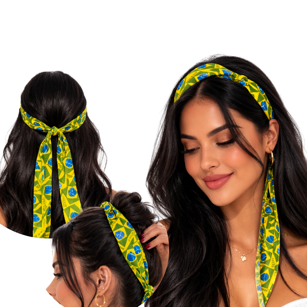 Tiara do Brasil Copa do Mundo Bandeira Bandana