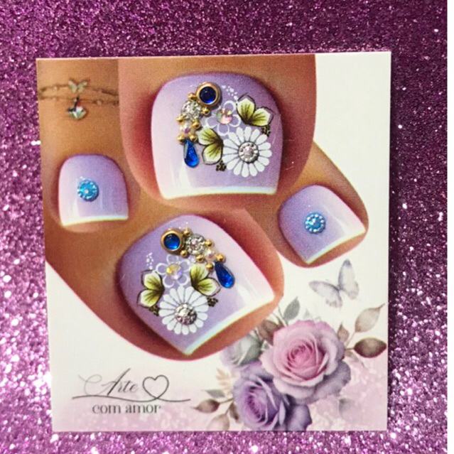 Kit de Luxo joias e desenho 3D 💅🏻-10 pares de puro luxo 💅🏻💋