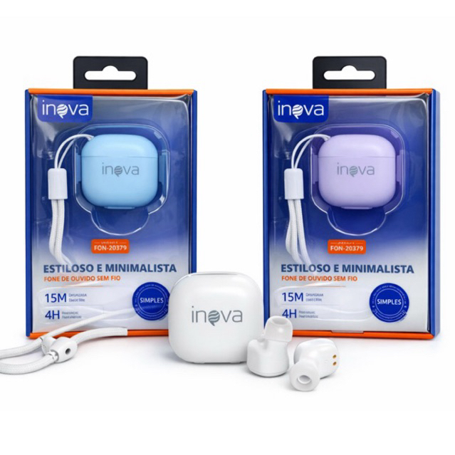 Fone de Ouvido – Bluetooth – Sem Fio – Inova – IPhone – Android – Pequeno – Minimalista