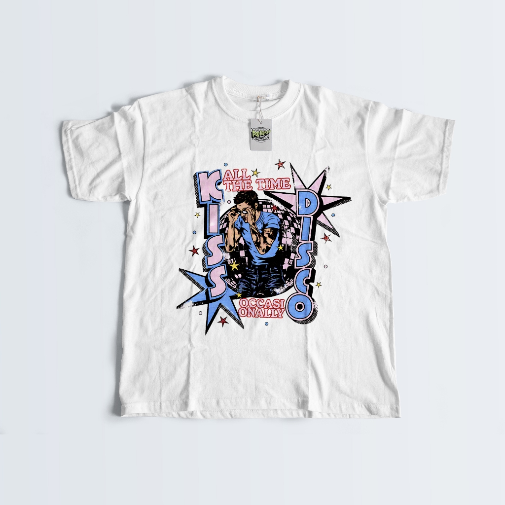CAMISETA - HARRY STYLES -  KISS ALL THE TIME DISCO OCCASIONALLY - TOGETHER TOGETHER TOUR - 100% ALGODÃO  + BRINDES