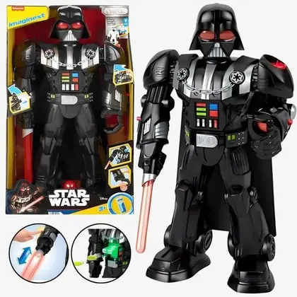 Brinquedo Darth Vader Gigante 75 Cm Star Wars com Sabre de Luz, Sons e Efeitos Mattel Hxg51