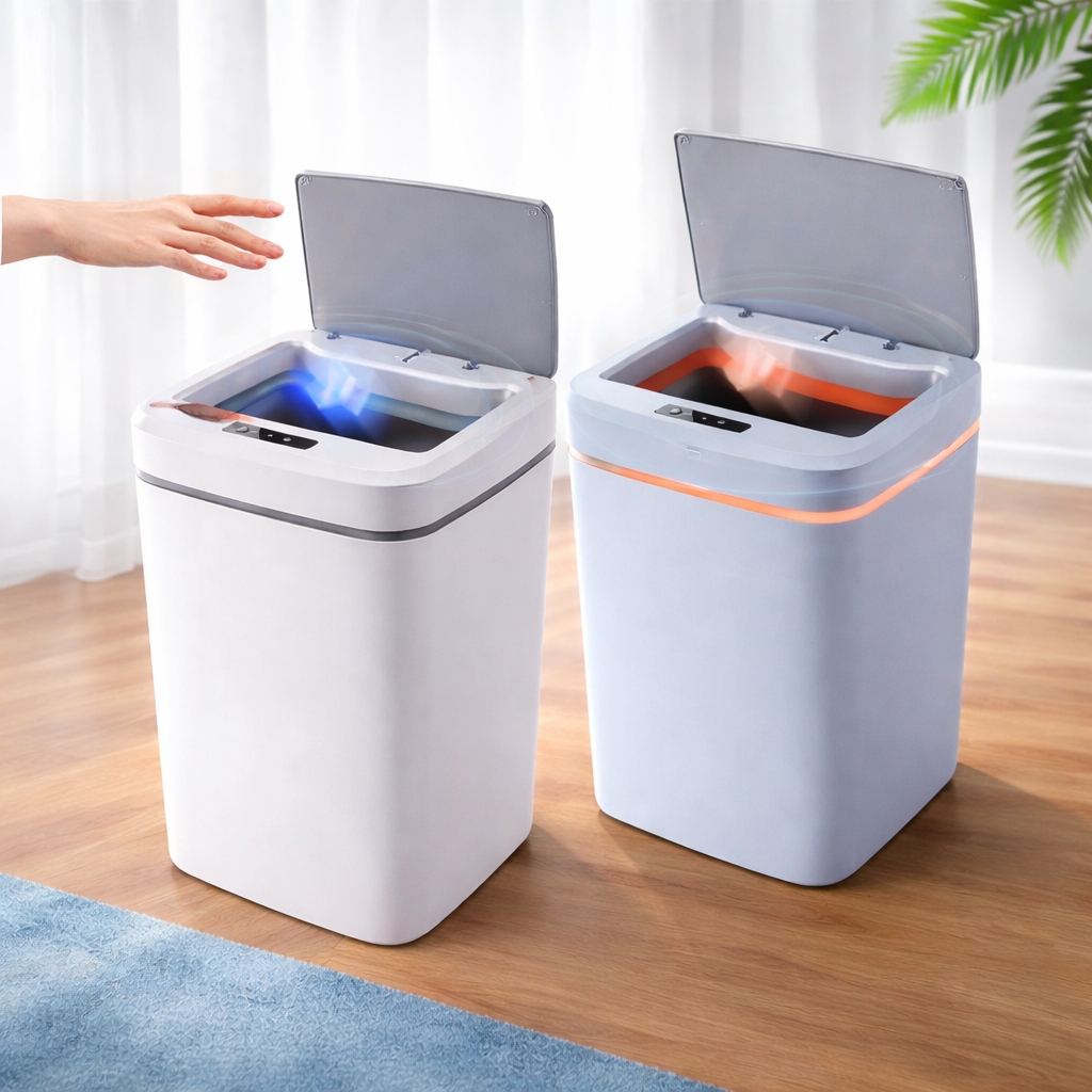 Lixeira inteligente Automática Sensor de Aproximação Higiene compacta cozinha banheiro escritório