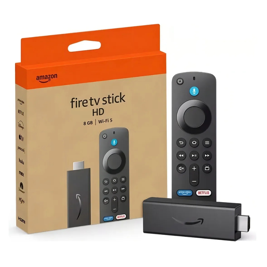 Fire TV Stick HD (Geração mais recente)Controle remoto por voz com Alexa -Controles de casa inteligente,streaming em HD