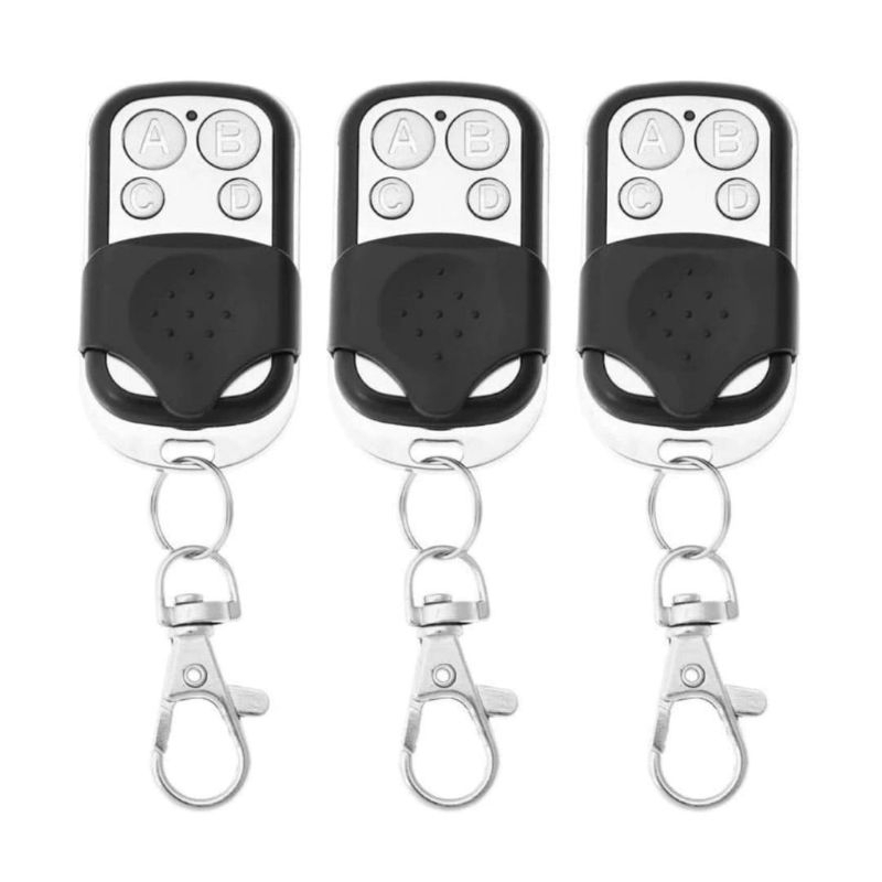 Kit 3 controle remoto escovado portão eletrônico alarme residencial e automotivo 433mhz - 3 unidades