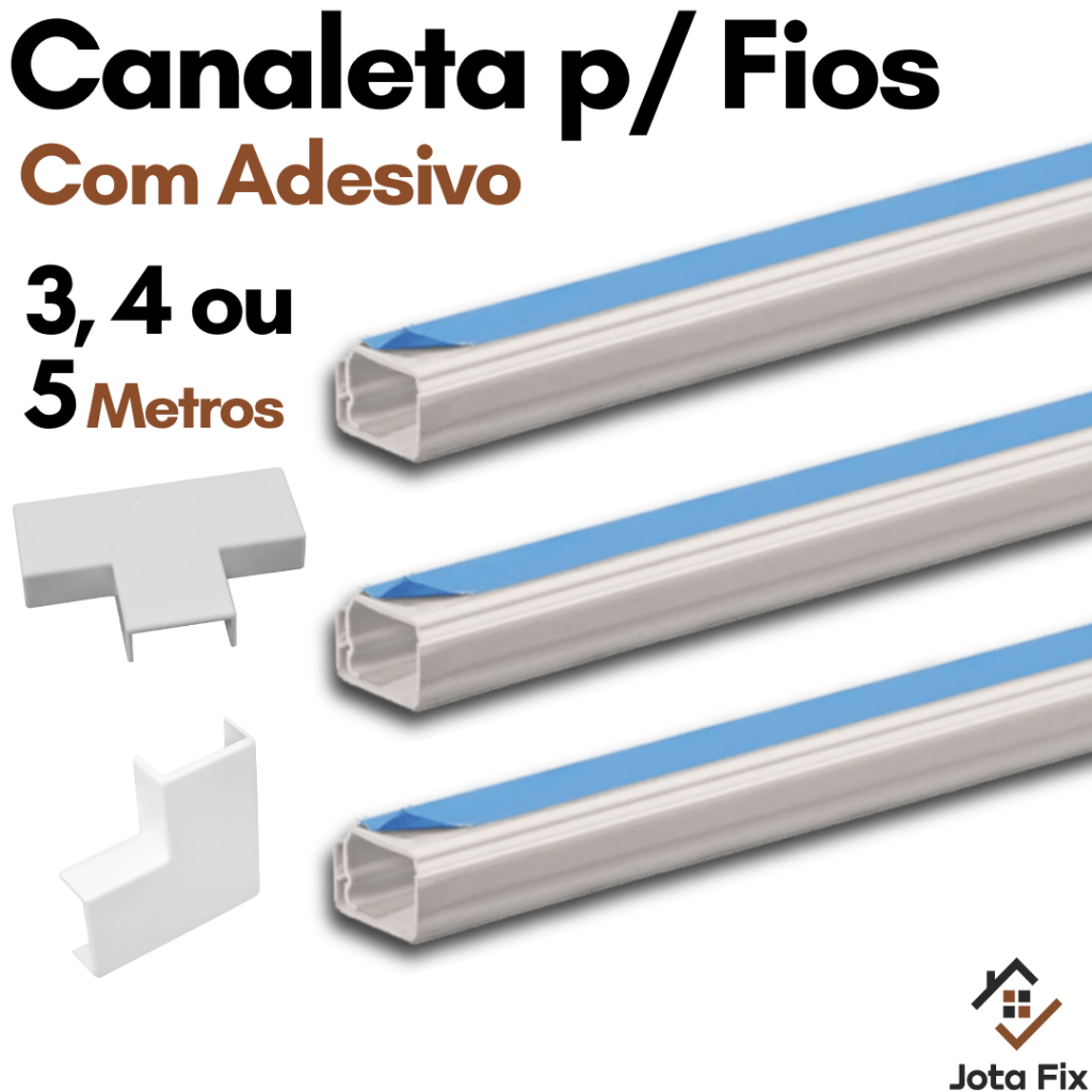 Canaleta para Fio Organizadora de Cabo de Fios 1 Metro Canaleta Adesiva Esconde Fio Conector Emenda em Oferta na Shopee