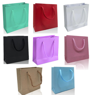 Sacola Bolsa Papel Pequena Colorida  - 10x10x4 - Kit 10/50 Unidades em Oferta na Shopee