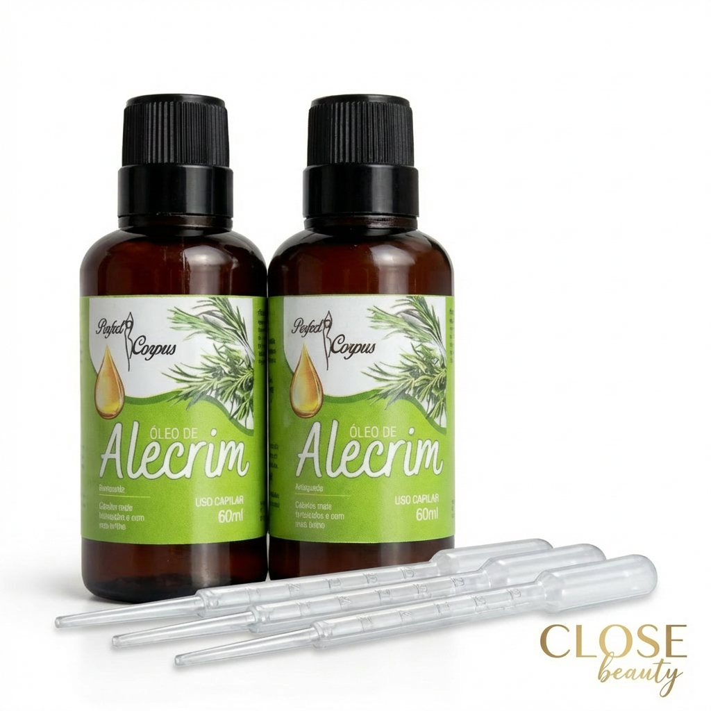 Kit 2 Óleos de Alecrim Capilar 60ml + Pipeta Perfect Corpus Antiqueda Crescimento
