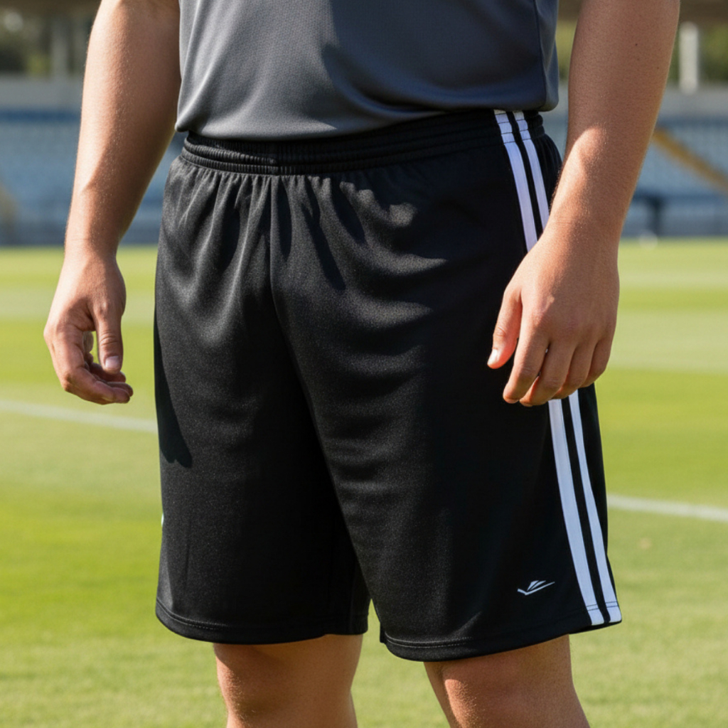 Shorts masculino Elite esportivo academia futebol com listas laterais M ao plus size EG5