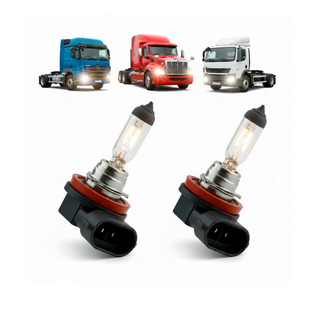 Par de Lâmpada Automotiva Halógena H11 24 V 70 W Para Caminhão Farol Principal PGJ19-2 Comum PW-F-0887 - Tech One