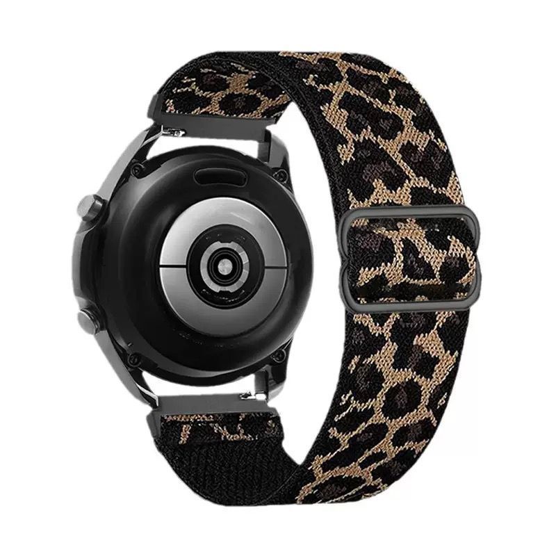 Pulseira de Oncinha 22mm Para Smartwatch Relógio Nylon Elástica Feminina Onça Luxo