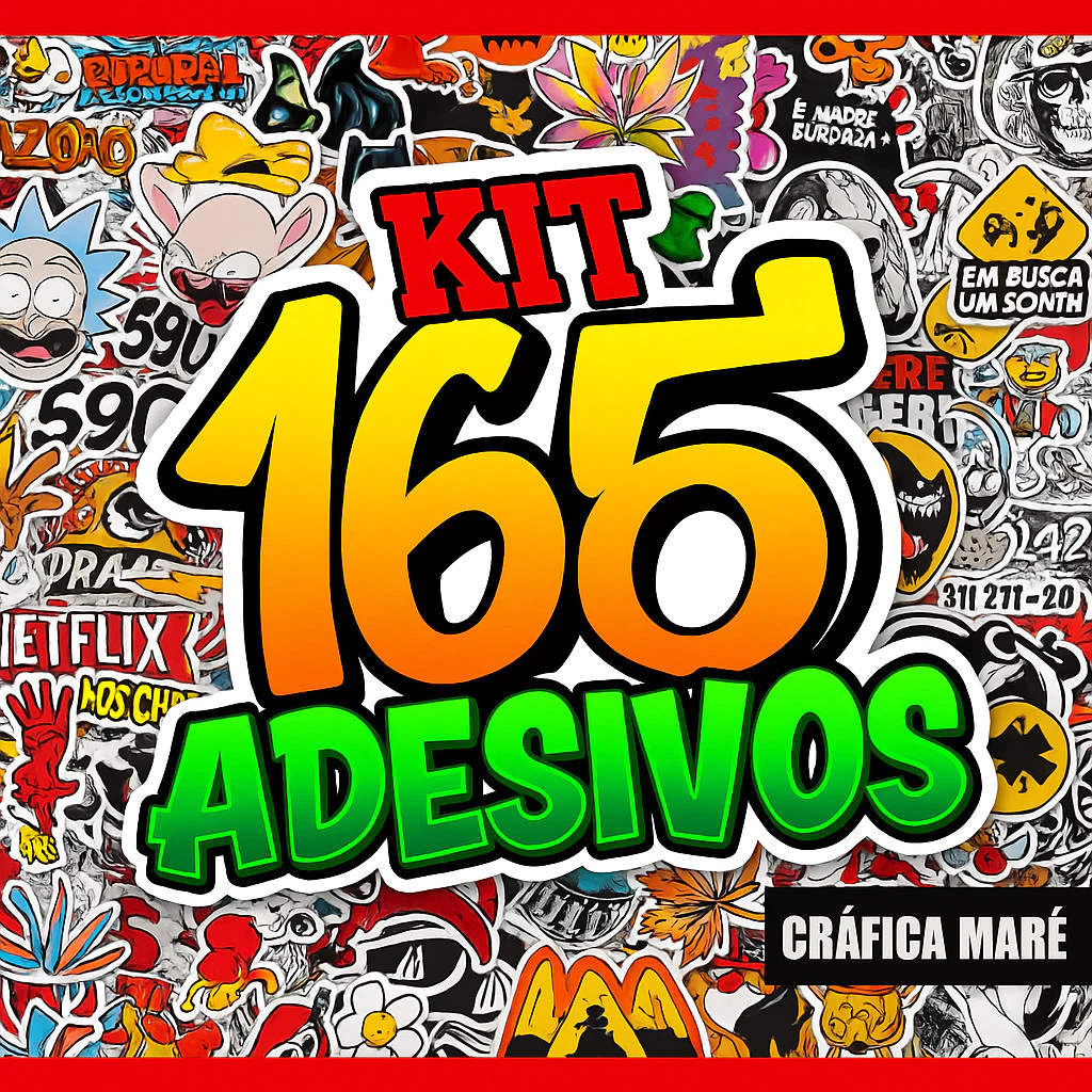 Kit 160 Super Adesivo Para Moto Bike Carro Alta Resolução Super Cartela aprova d'agua em Oferta na Shopee