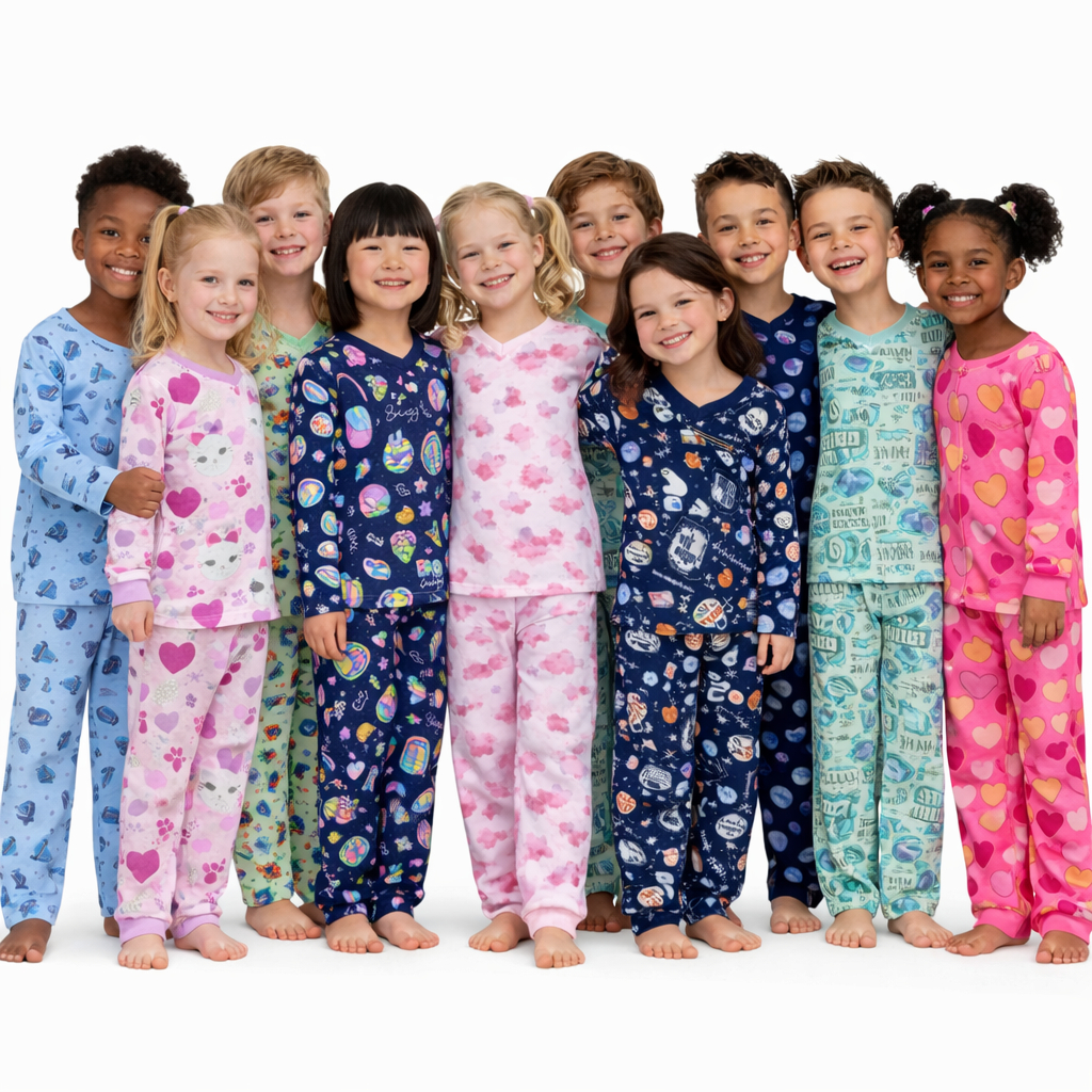 Pijama de Moletinho Malha Flanelada Menino Menina Quentinho Inverno 100% Algodão 1 ao 16 anos