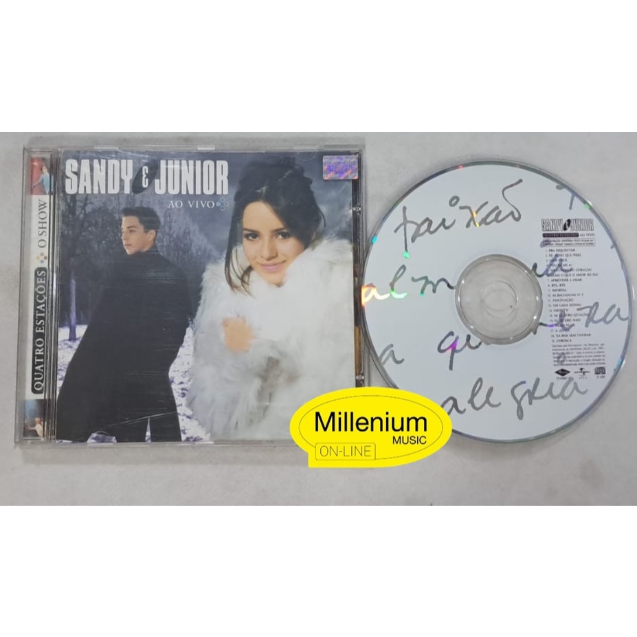 CD Sandy & Junior  Quatro Estações  O Show 2000 Original Gravadora Colecionador Ótimo Estado