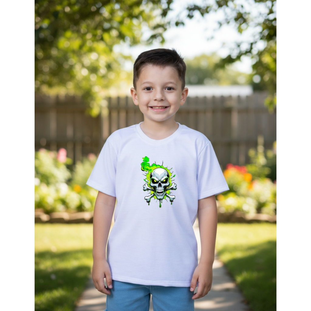 Camiseta Infantil Menino Menina tóxico Zuera Desenho Animado Presente Criança