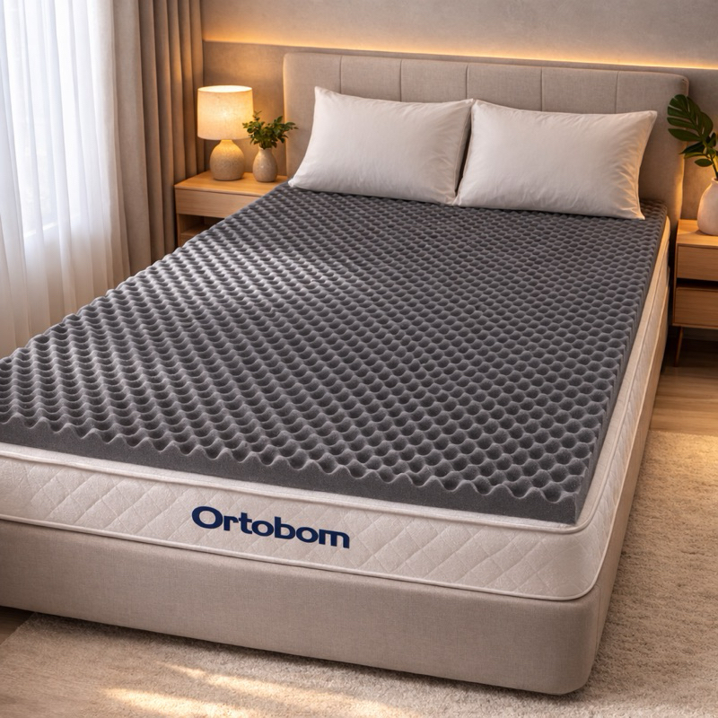 Pillow Top Ortobom Casal Massageador Colchonete Caixa De Ovo Casca Anti-escaras D20 em Oferta na Shopee