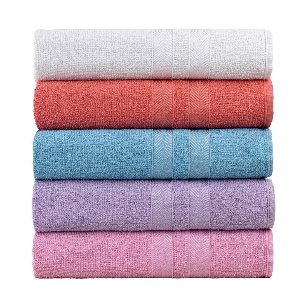 Kit 5 Toalhas de Banho 100% Algodão Enxuta Caricinha - Banho Conforto PROMOÇÃO