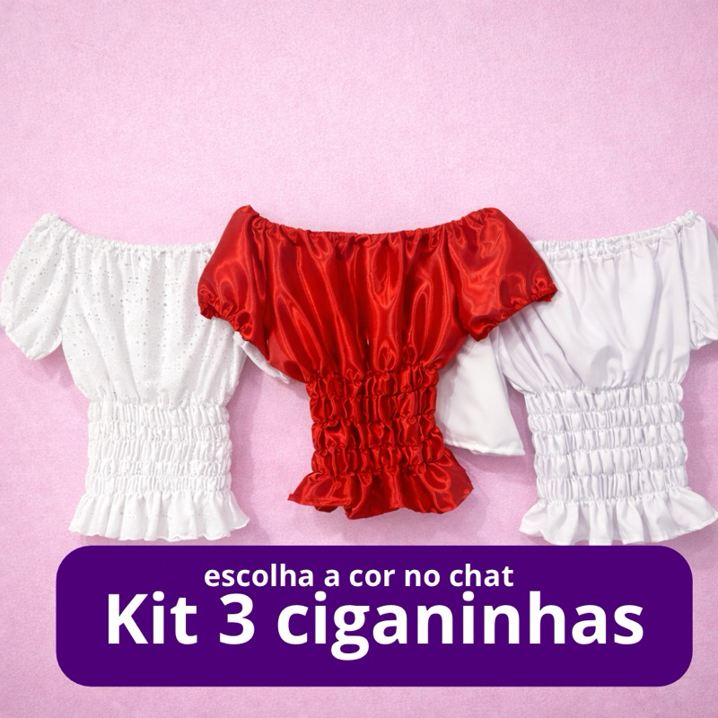 kit de ciganinha lesie cetim e oxfordine umbanda candomblé batismo cabocla pombagira cigana malandra baiana
