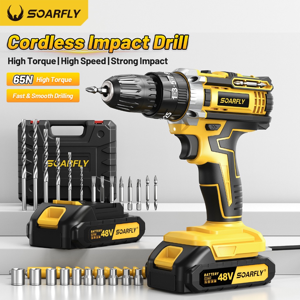 Parafusadeira Furadeira 48V 2 Baterias Com Maleta e Acessórios Completo em Oferta na Shopee