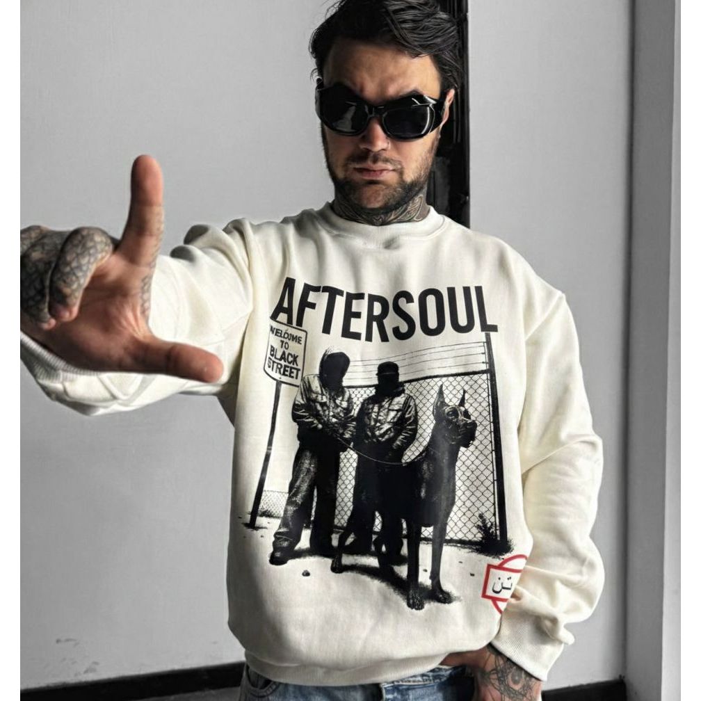 Moletom Careca 3 Cabos Aftersoul Black Street Dog Urban Unissex Plus Size P ao G3