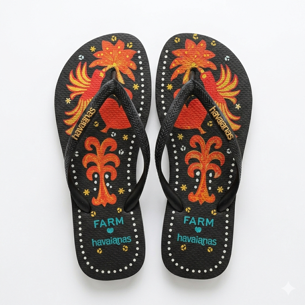 Chinelo Havaianas Farm Preto Original Feminino Ultra Aconchegante Macio Leve Envio Imediato em Oferta na Shopee