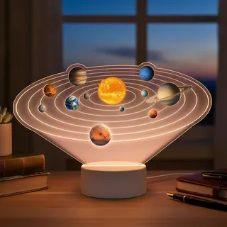 Luminária LED UV Colorida Sistema Solar Universo Presente Criativo Planetas em Oferta na Shopee