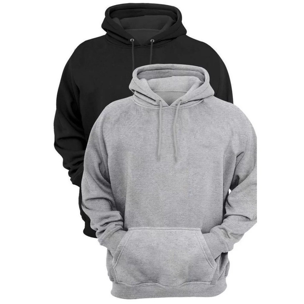 Blusas Moletom Canguru Com Capuz Liso Frio Unissex Masculino e Feminino Com Bolso