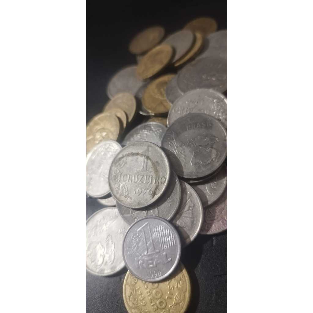 43 moedas, Réis e Cruzeiro - moedas antigas do Brasil, Réis e Cruzeiros.