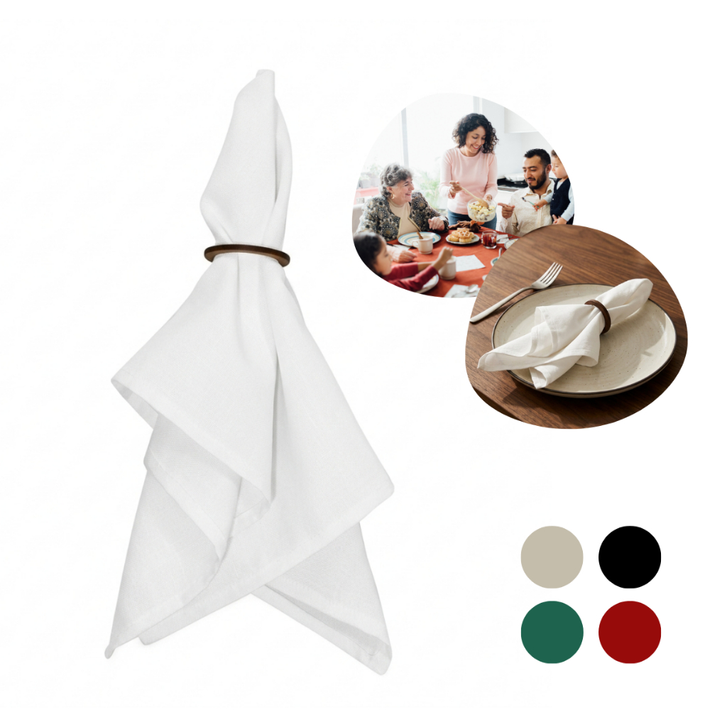 Guardanapo Buffet Kit Guardanapo Tecido C/ 6 Peças Oxford Mesa Posta, Jantar, Casamento, Festa, Natal e Decoração