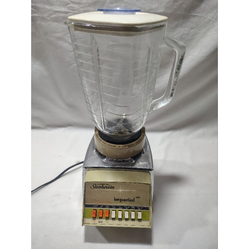Liquidificador Sunbeam Imperial VIII Antigo Com Copo de Vidro