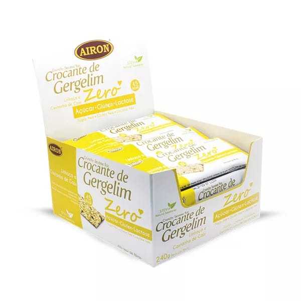 CROCANTE DE GERGELIM DP LINHAÇA E CASTANHA DE CAJU 24X10GR AIRON