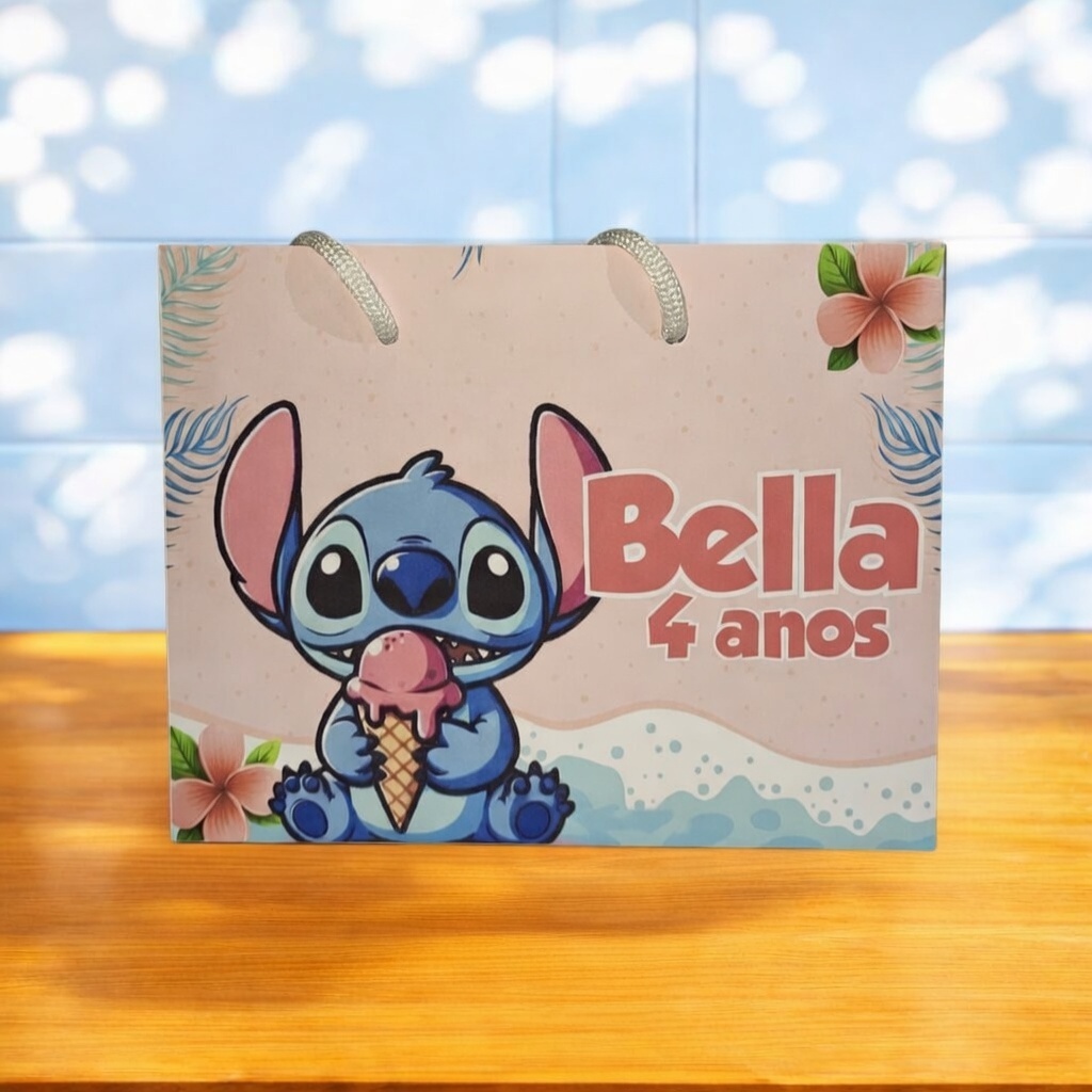 KIT 10 A 40 SACOLINHAS PERSONALIZADAS TEMA STITCH ANIVERSÁRIO FESTA INFANTIL LEMBRANCINHA | PEGUE E MONTE