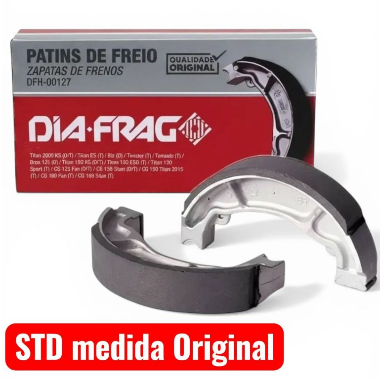 Lona Patim De Freio Titan 125 150 160 Diafrag Std 0,25 0,50 em Oferta na Shopee