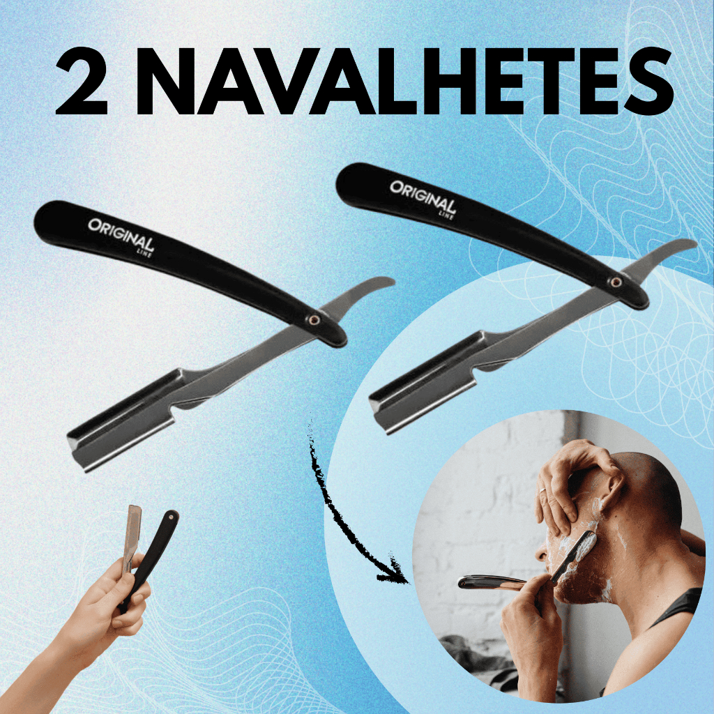 Navalhetes 2 Unidades Dobrável Barbeador Barbeiro Profissional Barbearia Corte Cabelo Barba Cortar