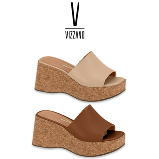 Tamanco Anabela Vizzano Feminino Plataforma Original Confortável Dia a Dia Tira Acolchoada em Oferta na Shopee