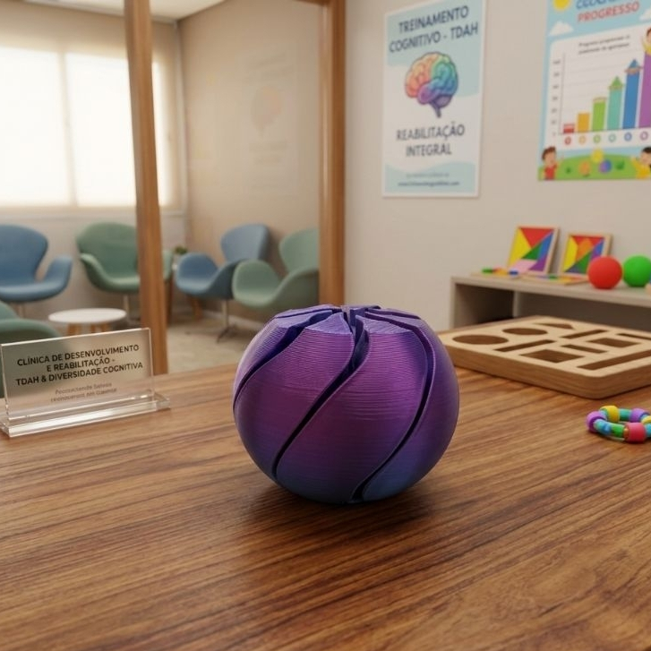 Bola Sensorial Fidget Toy Brinquedo Articulado Interativo Flexível Relaxate Ansiedade Infantil Adulto TDAH Autismo Stres