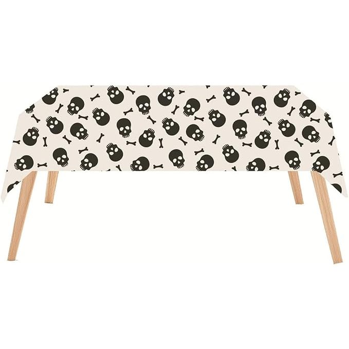 1 toalha de mesa com tema de Halloween, toalha de mesa de papel para festas de fim de ano