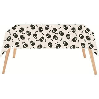 1 toalha de mesa com tema de Halloween, toalha de mesa de papel para festas de fim de ano