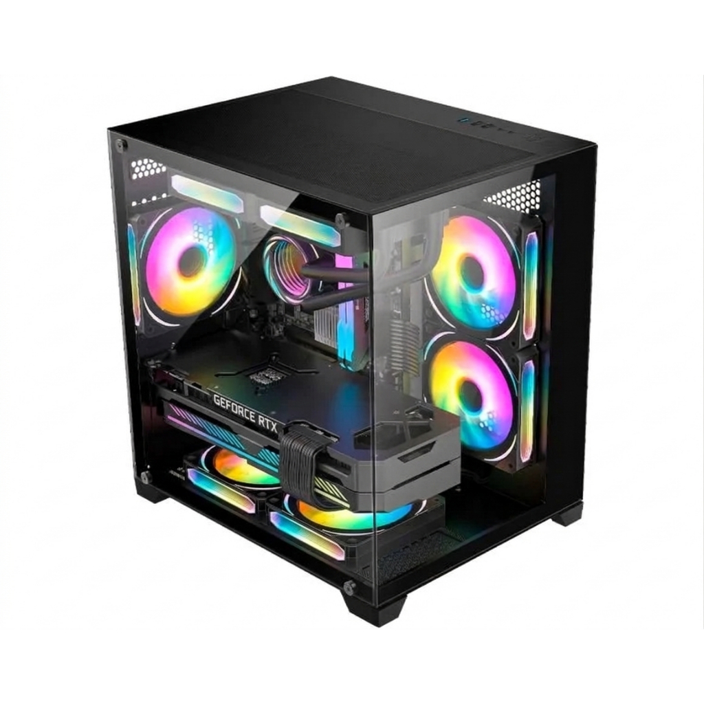 Cpu Xeon 2699 v3 Com 36 Nucleos E 64gb RX590 8gb Water Cooler Gabinete Aquarios