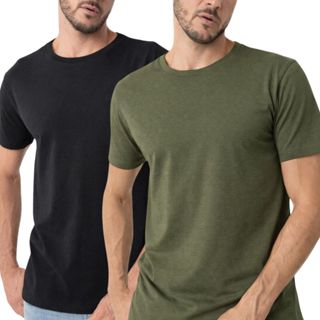 Kit 2 Camisa Masculina Basica 100% Algodão Slim Camisa Lisa em Oferta na Shopee