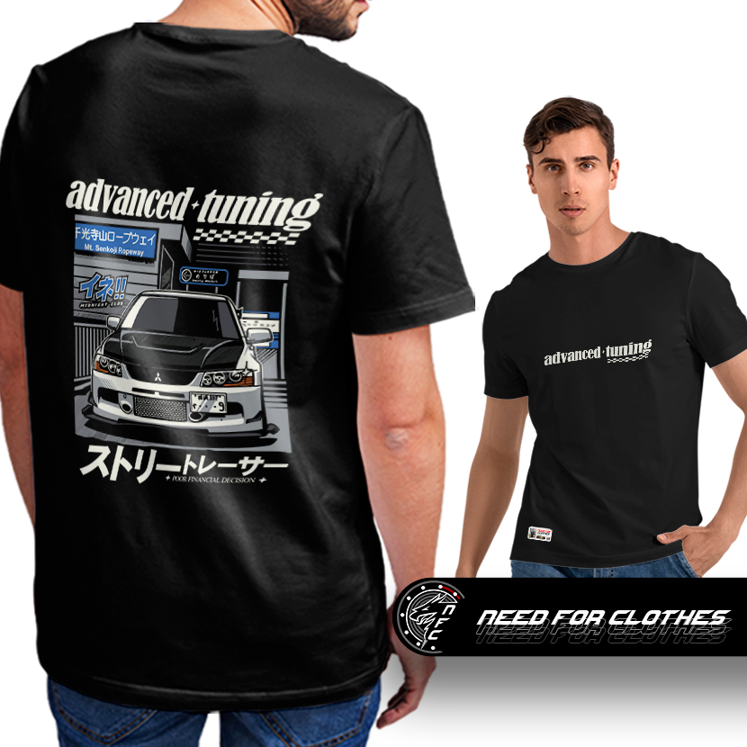 Camiseta Mitsubishi Lancer Evolution JDM Turbo Street Racing Midnight Club Touge Tuning