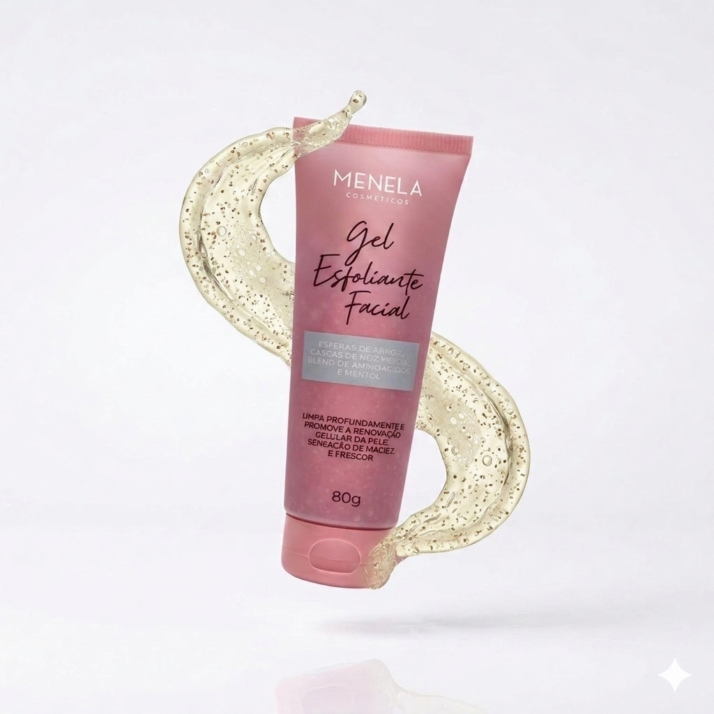 Gel Esfoliante Facial Menela Limpeza Profunda Skincare 80g em Oferta na Shopee