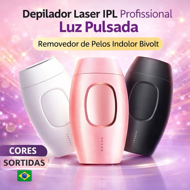Depilador Laser IPL Luz Pulsada – Removedor de Pelos Indolor Bivolt
