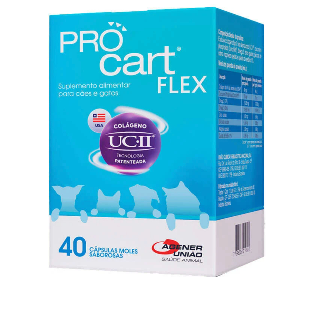 Suplemento Alimentar Pro Cart Flex Agener União para Cães e Gatos