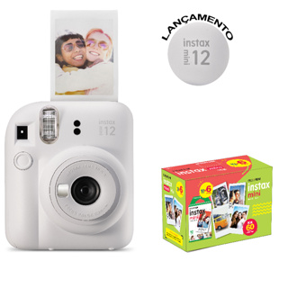 Câmera Instax Mini 12 + Filme de 60 Poses FujiFIlm em Oferta na Shopee