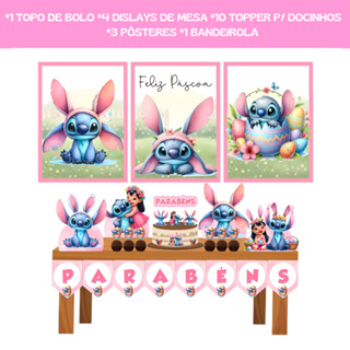 Kit Festa Stitch - Lilo - Páscoa - Só Um Bolinho - Decoração Para Festa Em Casa em Oferta na Shopee