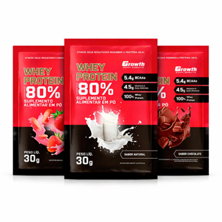 Kit 10 Sachês Whey Protein 80% 30g Sabores Variados Proteína do Soro do Leite 19 Sabores Disponíveis em Oferta na Shopee