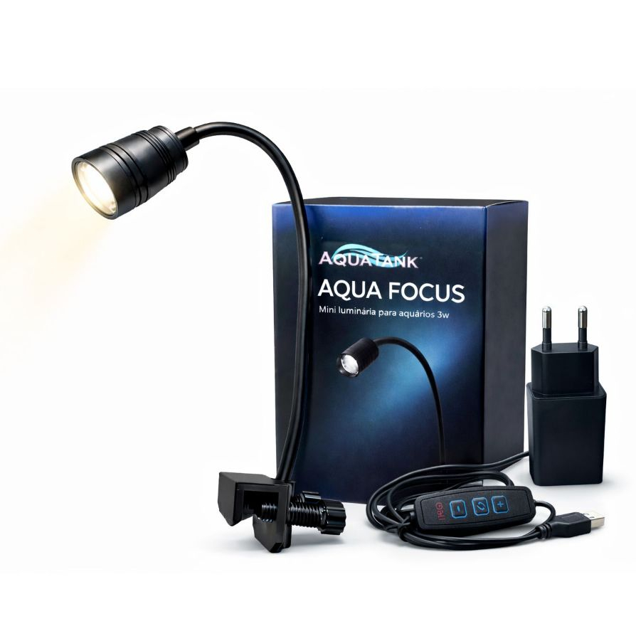 Mini Luminária 3w Aqua Focus COB LED Aquatank P/ Aquário Pequeno Beteira Plantado BIvolt em Oferta na Shopee
