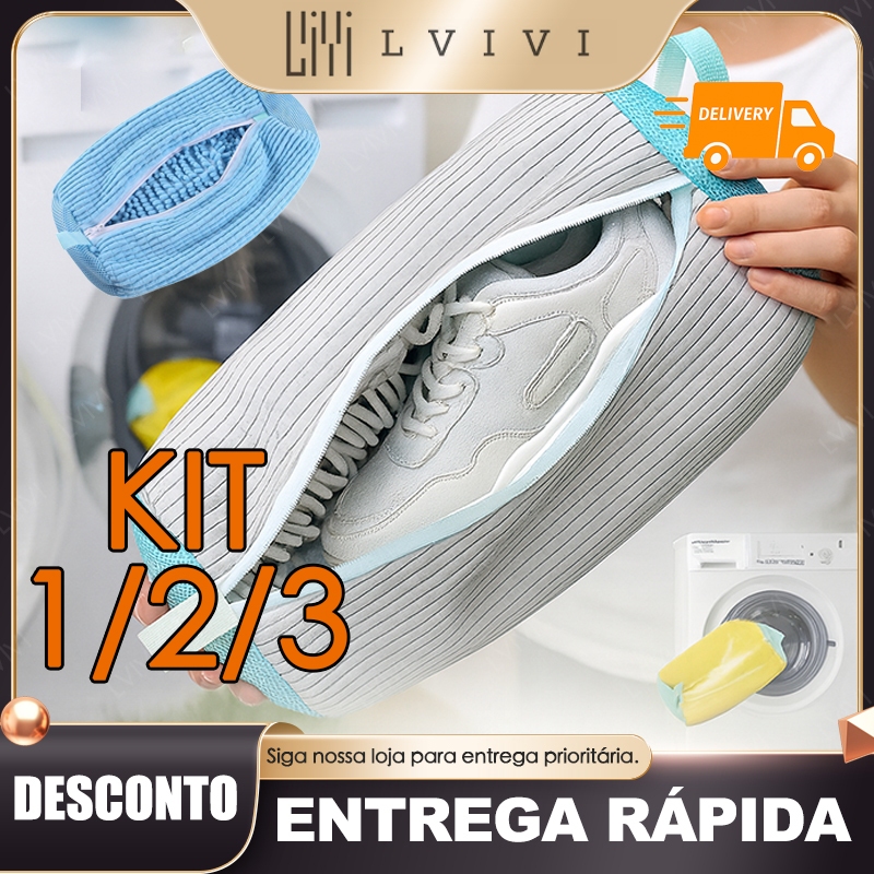 Saco de Lavagem de Sapatos com Proteção Total contra Deformações em Oferta na Shopee