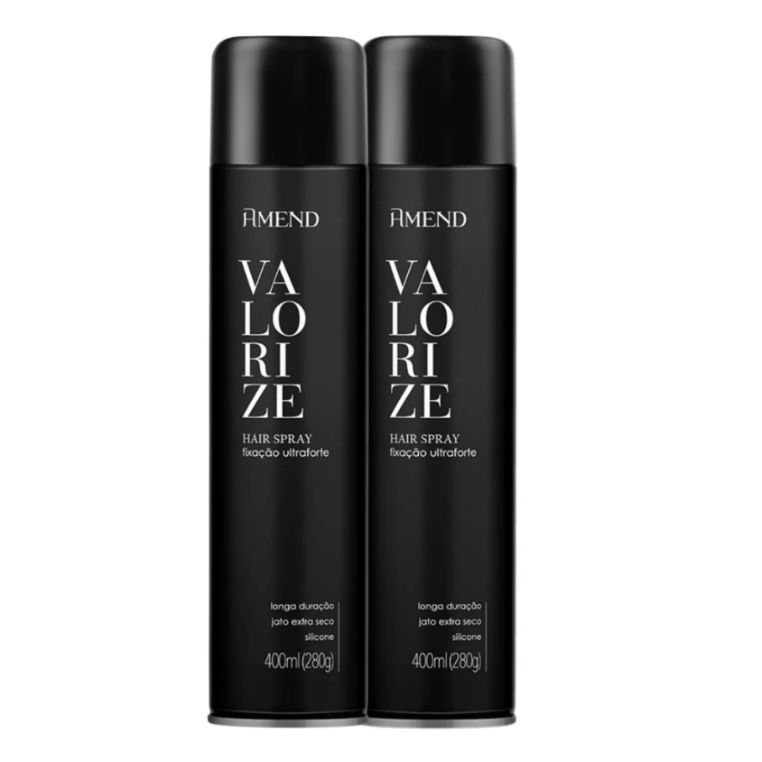 Hair Spray Amend Valorize Ultraforte 400ml | Fixação Ultraforte e Longa Duração — imagem 2 de 2